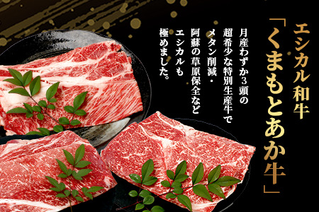 【エシカル和牛】あか牛の極み 焼しゃぶセット 800g 3部位 肩ロース モモ焼き モモ薄切り 熊本 あか牛 牛肉 焼き しゃぶしゃぶ 赤身 和牛 国産 033-0503