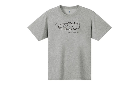 nanpu イトウ Tシャツ M サイズ  ヘザーチャコール 北海道 南富良野町 限定デザイン オリジナル