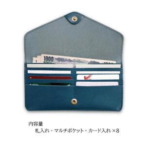 ロングフラップウォレット ネイビー