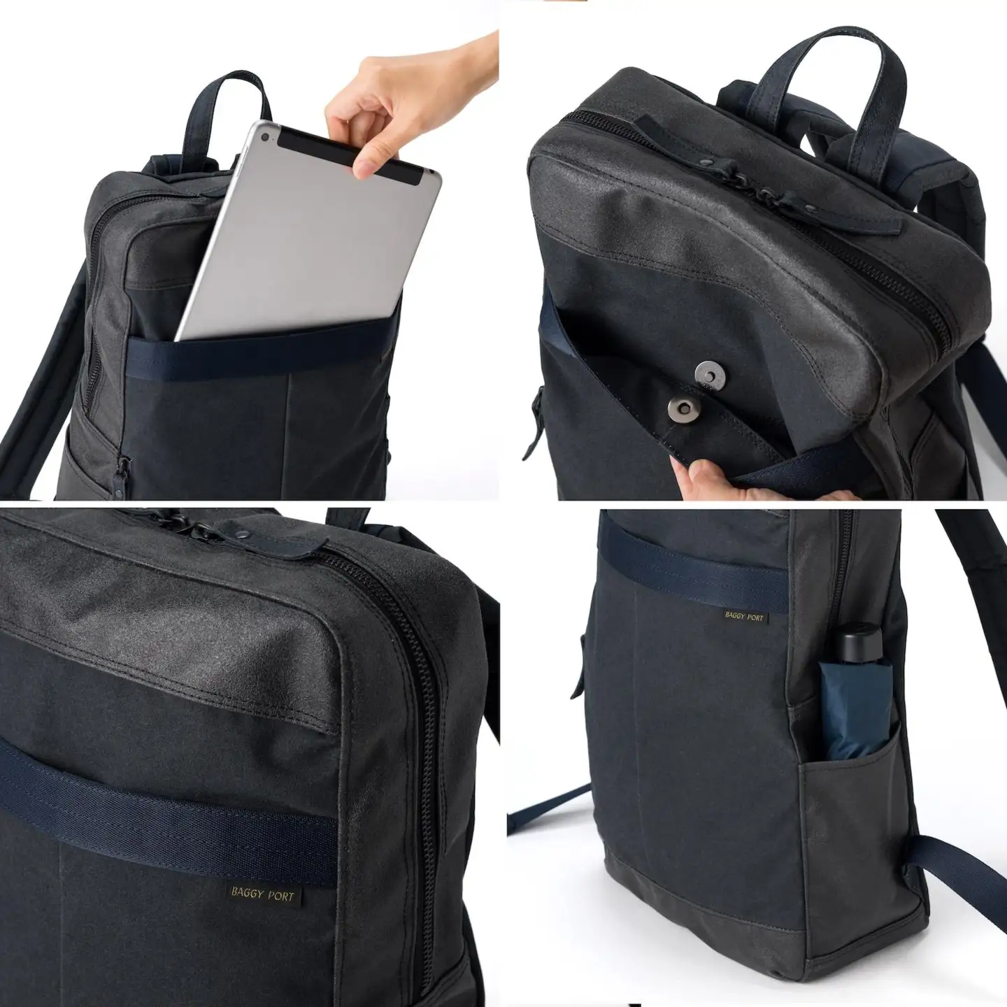【BAGGY PORT】藤巻百貨店別注10ozシェルターダック×幌帆布のリュック【カラー：カーキ】