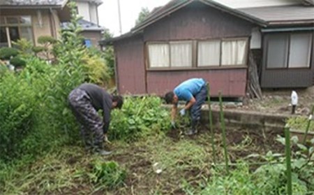 「お墓掃除、お庭の除草、玄関前除雪」チケット2枚【障がい者支援】 FZ19-524