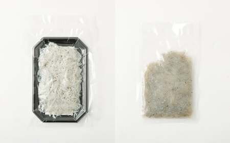 大阪湾産漁師が直送 生しらす 約100g×2個 釜揚げしらす 約80g×3個 計約440g 自宅で 生しらす丼 釜揚げ丼 2色丼が楽しめる ｜ しらす シラス 白子 生 釜揚げ シラス丼