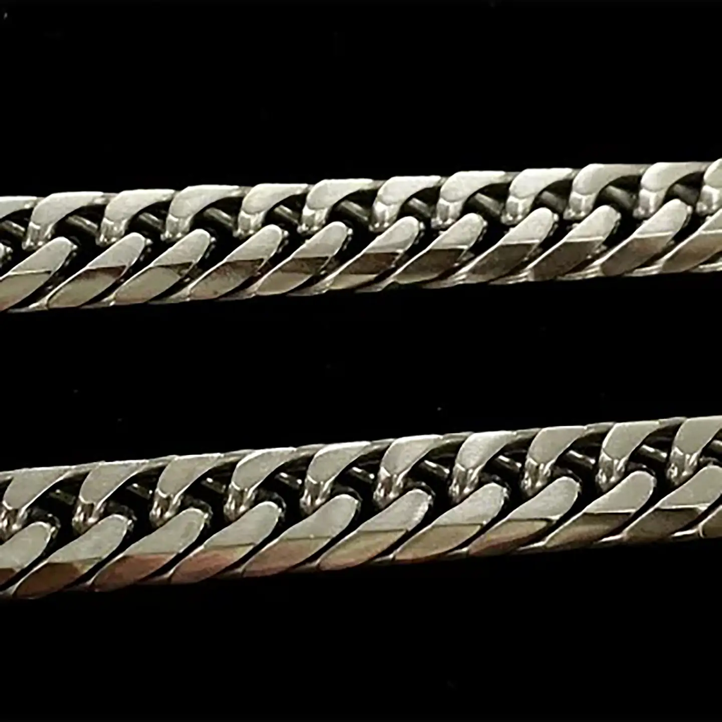 純チタン ネックレス2.0Φ六面W喜平60cm チタン