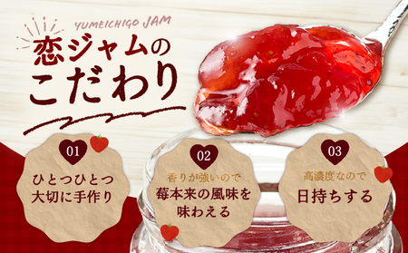 希少 ！ 夢 苺 の 恋 ジャム 3瓶 セット T070-001 果物 加工食品 スイーツ お菓子