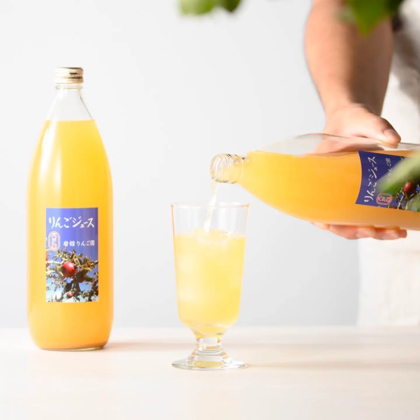 八戸産岩舘 りんご園のりんごジュース 2本セット りんご リンゴ 林檎 ジュース ドリンク リンゴジュース 1リットル×2本 合計2リットル　