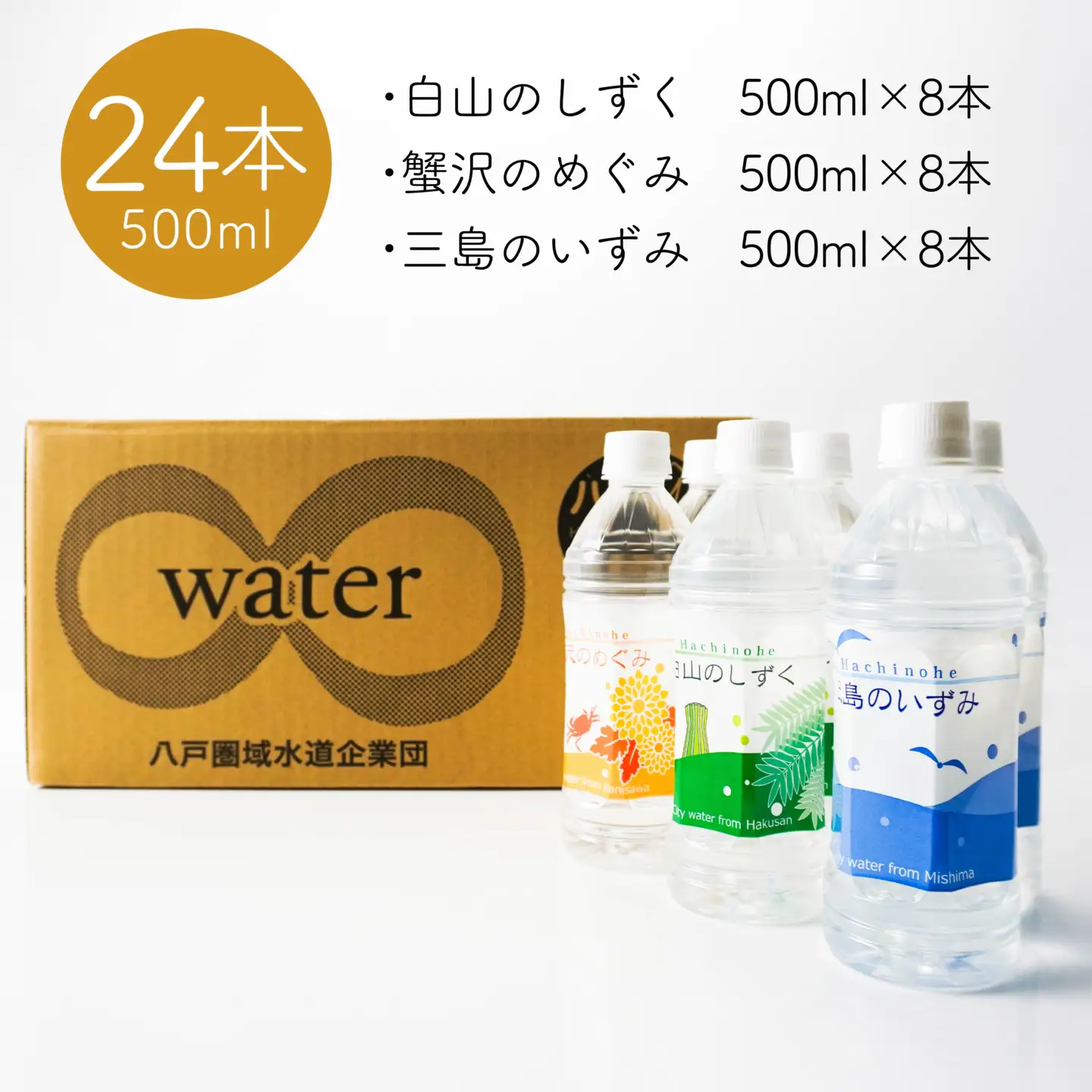 八戸水物語（ペットボトル入り水道水）500ml×24本　