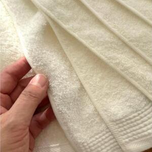 【大阪泉州タオル】オフホワイト フェイスタオル10枚 黒鹿ブランドSautiller(ソティーエ)