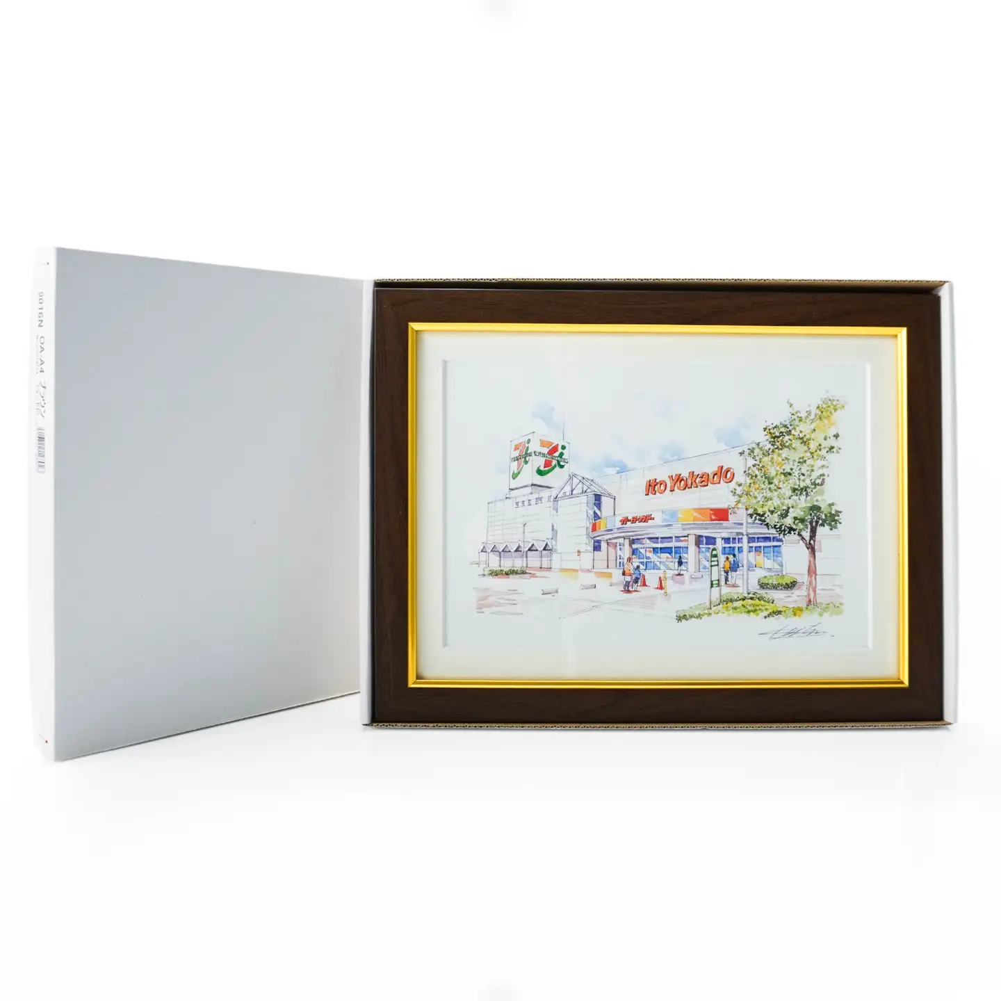 【イトーヨーカドー八戸沼館店】八戸の風景 複製画 26.5×36.0×3.0 800g 風景画 額付き マット 青森県 八戸市　
