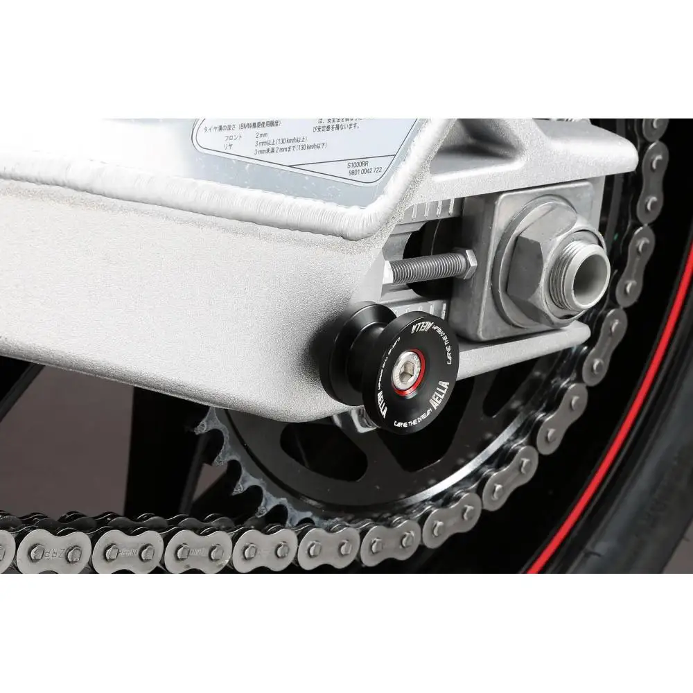 【AELLA】汎用品｜スタンドフックスライダー M8 AE-68010【カラー：レッド】｜京都 バイクギア カスタムパーツ 人気ブランド ﾊﾞｲｸ
