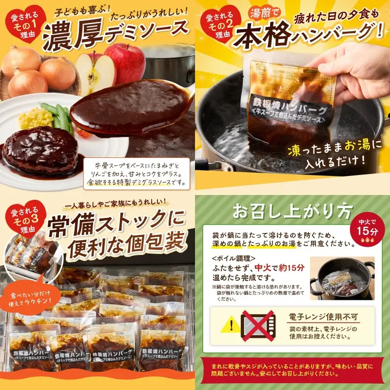 飯塚市王道ハンバーグセットA【12カ月定期便】【J8-004】