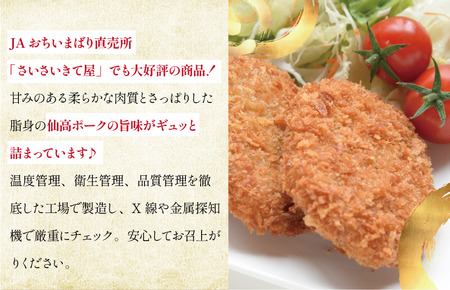 仙高ポーク　メンチカツ　1袋10個入×2袋【V002260】