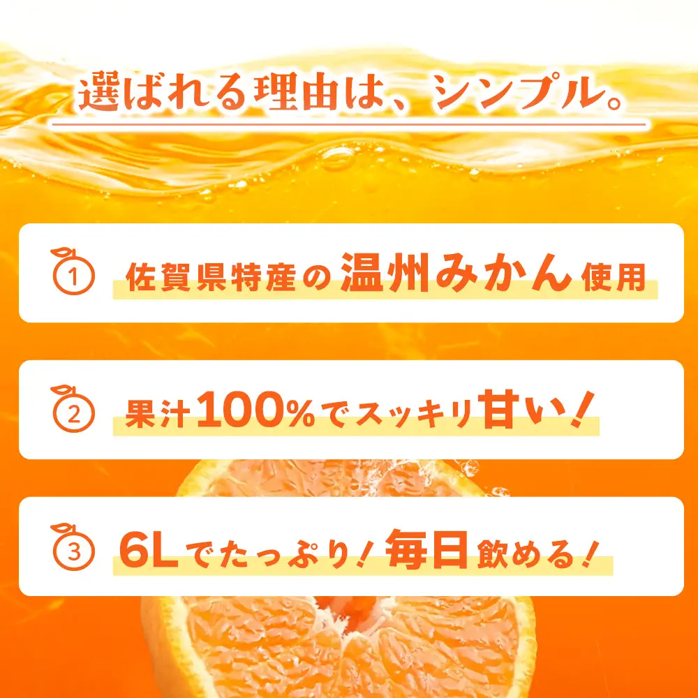 みかん100 1L×6本入り(H116234)