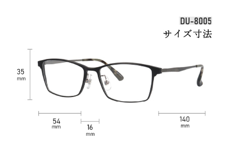 カラーと度数が選べる！【Gelee】アサヒオプティカルの鯖江産高級レンズ使用の老眼鏡 【DU-8005】型：スクエア　色：ブラック/ガンメタル/シルバー/ダークネイビー