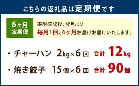【6ヶ月定期便】東京食堂のチャーハンと焼き餃子（各5パック×6回）合計60パック 2種 セット 冷凍 餃子 ぎょうざ ギョウザ 炒飯