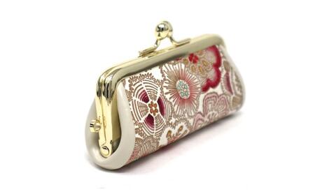 【文庫屋大関】印鑑ケース 春らんまん〈茜〉【皮革工芸品】 革製品 工芸品 民芸品 牛革 小物入れ お祝い ギフト プレゼント 墨田区 東京都