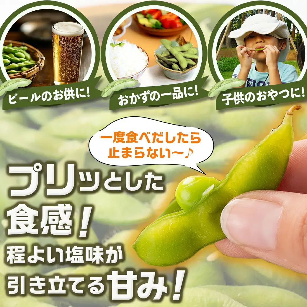 ≪小分けパック≫南国育ちのおいしい枝豆2kg〔LG-3322〕_(都城市) 塩ゆで 枝豆 急速凍結おつまみ おかず いろどり 小分け250g
