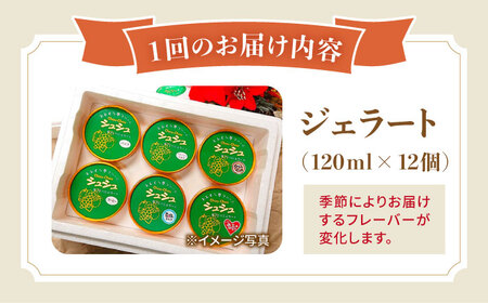 【12回定期便】シュシュのスペシャルジェラート12個セット（定番/季節限定/スペシャル2種） / アイス アイスクリーム ジェラート スイーツ /  大村市 / おおむら夢ファームシュシュ [ACAA422]