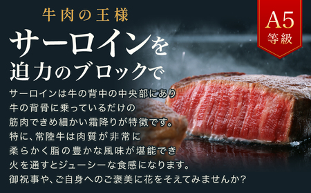 【茨城県共通返礼品】茨城県産 常陸牛A5サーロインブロック6kg ｜ 牛肉 肉 A5 サーロイン さーろいん ブロック 霜降り ステーキ すてーき 焼肉 バーベキュー 牛 柔らかい お祝い ジューシー 茨城県