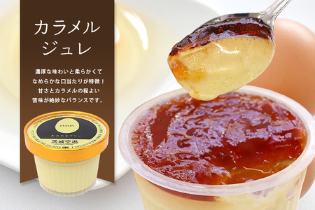おみたまプリン2種詰合せ 8個入り カラメル＆栗 贈答用黒箱 プリン 国産 茨城 8-T