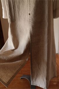 すりっとエプロン・long Fu-ra 【カラー：生成り】エプロン 手作り ハンドメイド 33-010