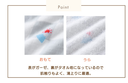 （今治タオルブランド認定）ミキハウス ガーゼバスタオル 1枚 （ブルー） [I002520BT1B]
