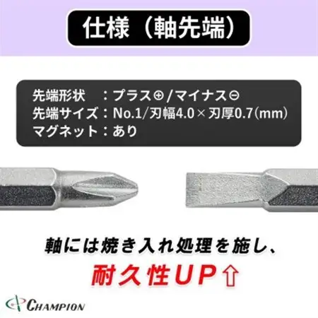 チャンピオンツール 差替ドライバー (+1/-4.0)×200 プラス・マイナス NO.DK96S_雑貨   _【配送不可地域：沖縄県】【1591428】