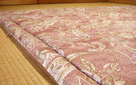 近江手引真綿布団 1.5kg シングル【赤色】[AQBN003] 掛け布団