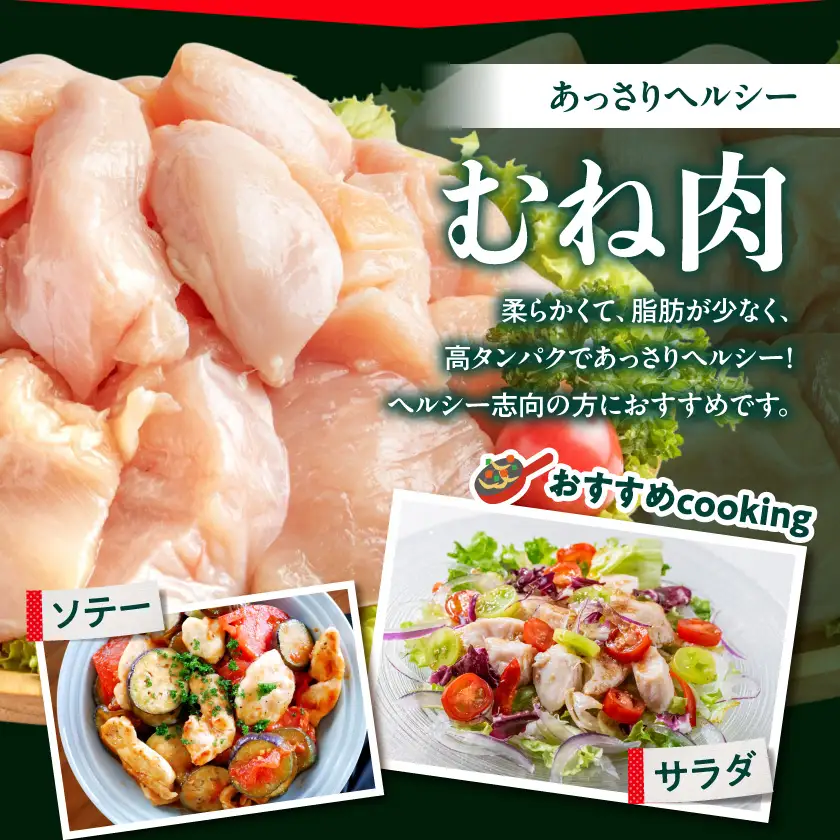 国産若鶏むね肉2.1kgセット 小分けパック!カット済み!≪みやこんじょ特急便≫〔LF-33-005-2100g-Q〕_(都城市) 鶏肉 一口サイズ ムネ 300g×7パック 計2100g 小分け 使いやすいカット済 皮なし 冷凍