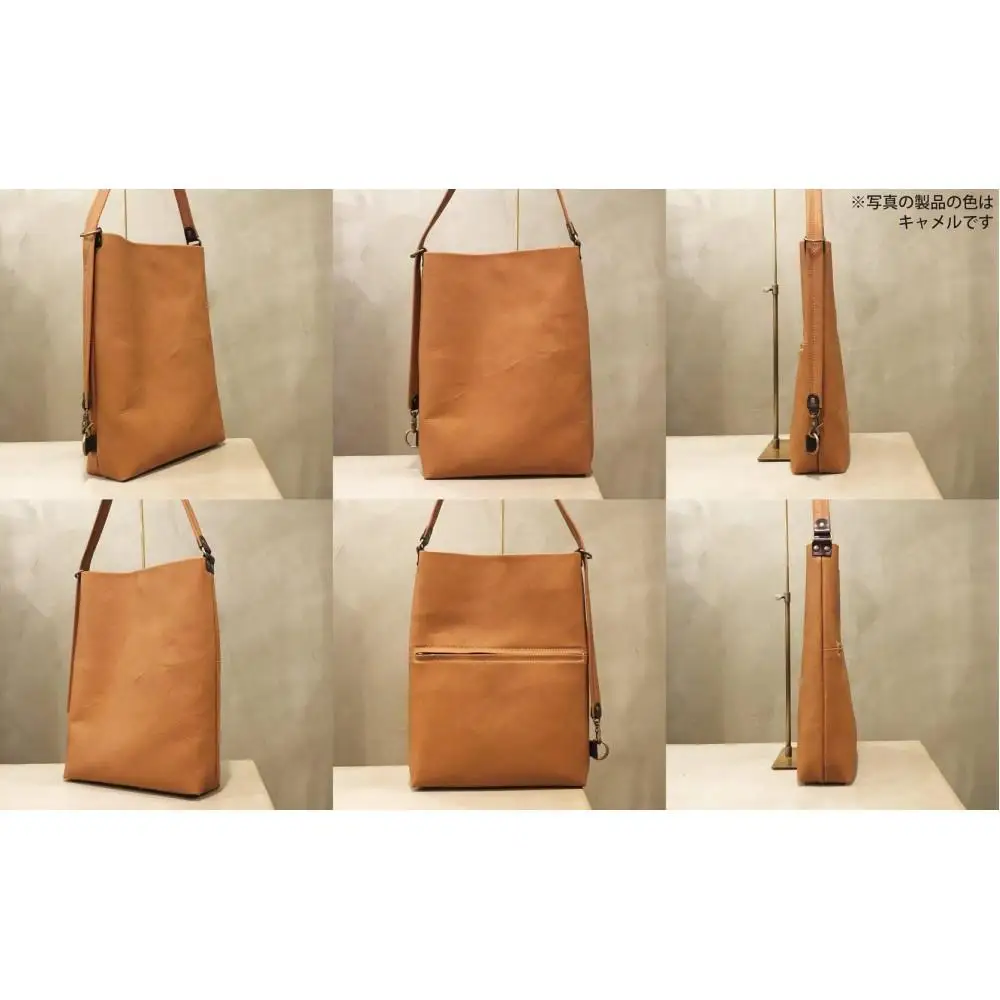 【alto.】Hシボプレス　縦型3wayトートショルダー　AKEB-3009（ブラック）