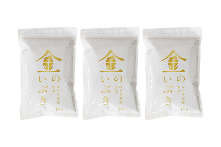 米【玄米】金のいぶき 3kg（1kg×3袋）