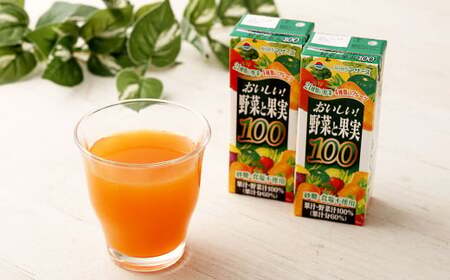 おいしい野菜と果実 200ml×12本 合計2400ml  果汁100% 野菜 果実 フルーツ ジュース フルーツジュース 常温 飲料 熊本県 らくのうマザーズ