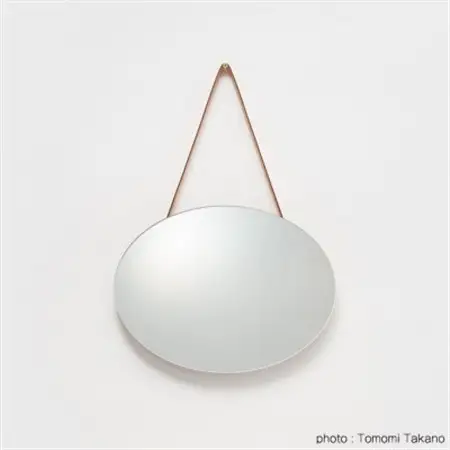 ヒノキのオーバルミラー　ラージ(ウレタン塗装)　TSUYAMA FURNITURE【1403742】