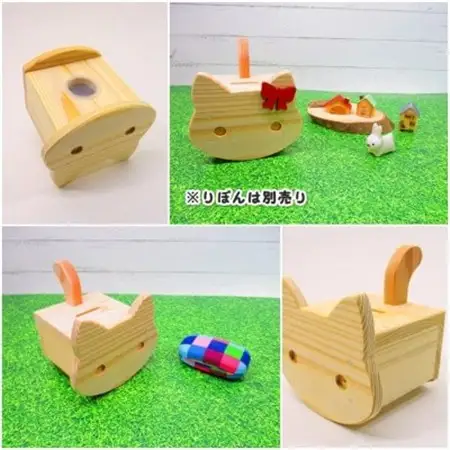 ネコ貯金箱　木工キット【1542612】