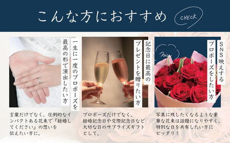 プロポーズ赤バラ　12本　市内宿泊施設お届け [022-003]
