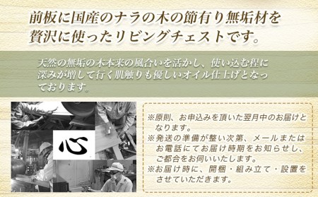 SICURO47リビングチェスト_HV-4301_(都城市) 国産ナラの木 無垢材 シンプルでおしゃれなデザイン 幅470mm×奥行き315mm×高さ1065mm 天然無垢 オイル仕上げ 収納 家具 インテリア 整理タンス