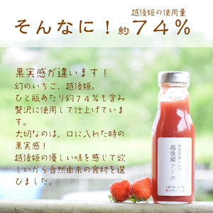 越後姫ソース（大瓶）　3瓶 いちご イチゴ 苺 加工品 お取り寄せ 新潟