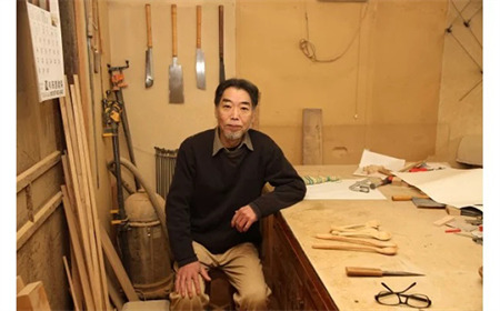 【Wood工房】拭き漆箸・くり　２３cm