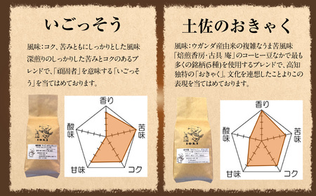 【焙煎香房オリジナル限定】 りぐっちゅう ブレンドコーヒー 200g×2種 各1袋セット 「いごっそう」ブレンド 「土佐のおきゃく」ブレンド コーヒー豆 コーヒー 珈琲 常温