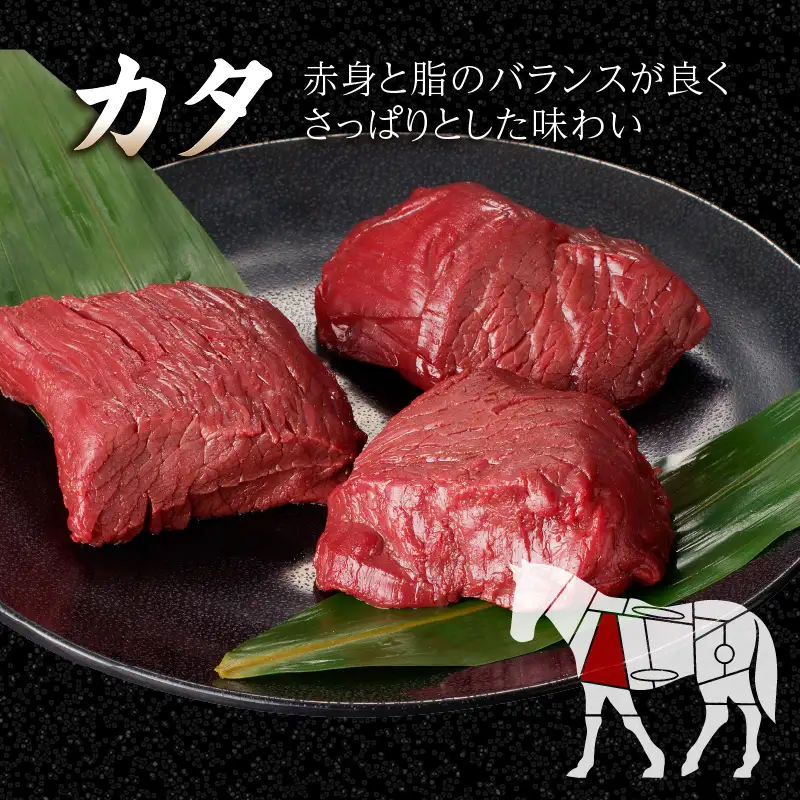 国産 馬刺し 赤身 コウネセット たれ付き 【カタ】 《福岡肥育》 600g、コウネ100g 【冷凍】 176-036