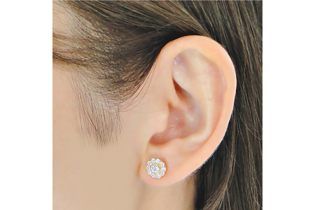 ピアス K18YG イエローゴールド ダイヤモンド 0.7ct 【f217-k18yg】 [オーダーメイドジュエリーメイ 山梨県 韮崎市 20742935]