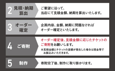 オーダーメイド アイアン家具 30万円 チケット　設計+制作　特注家具【ANAテック株式会社】[AKBD010]