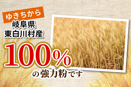強力小麦粉 ゆきちから 3kg（1kg×3袋） 岐阜県 東白川村産 小麦 国産 お取り寄せ 強力粉 小麦粉