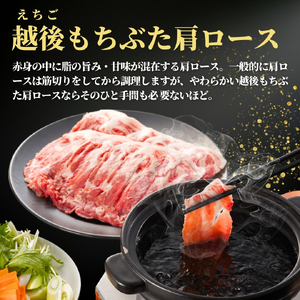 豚肉 しゃぶしゃぶ 豚肩ロース 1kg(500g×2パック) 越後もちぶた | 豚肉 ロース肉 新潟県 弥彦村