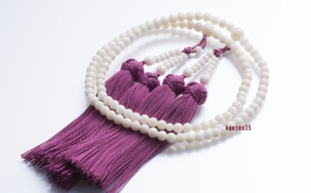 【数珠】白珊瑚 女性用