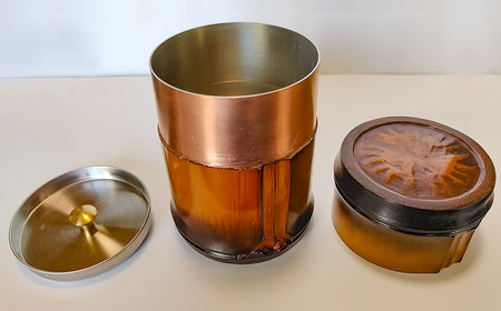 竹塗漆器　茶筒　竹塗工房 鈴木