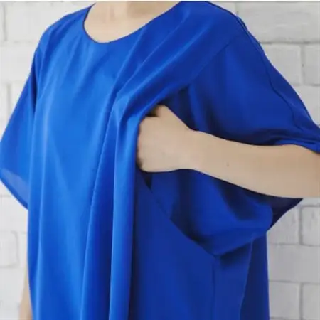 モーハウスの防災授乳服(吸水速乾Tシャツ)(ブルー)_装飾品・工芸品 女性・レディース 洋服 _【配送不可地域：離島・沖縄県】【1590252】