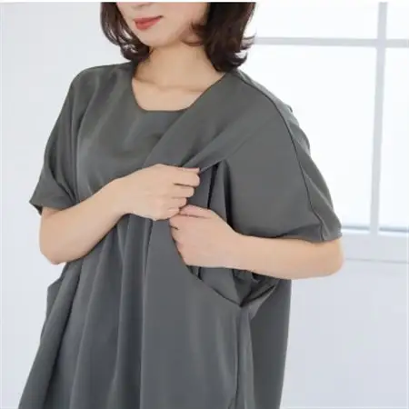 モーハウスの防災授乳服(吸水速乾Tシャツ)(カーキ)_装飾品・工芸品 女性・レディース 洋服 _【配送不可地域：離島・沖縄県】【1590254】