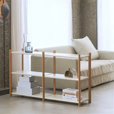 【Fulcrum】Baguette shelf シェルフ/3段×2列(ホワイト)_雑貨・日用品  家具・インテリア _【1602676】