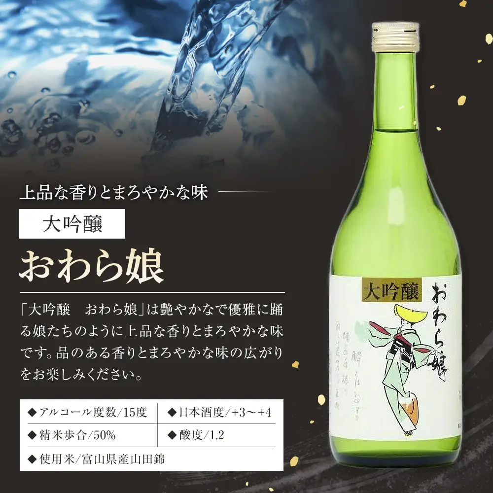 玉旭酒造　大吟醸 おわら娘（720ml）