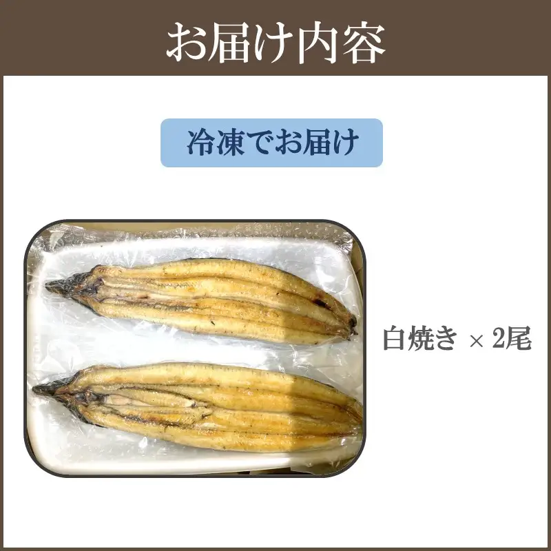 鹿児島産うなぎの白焼き2尾セット【B7-033】